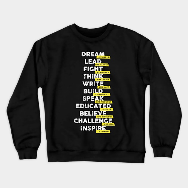 Black History Month African American Power BLM Pride Crewneck Sweatshirt by MintaApparel